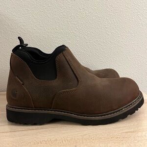 Carhartt Women’s Brown Leather Waterproof Slip On Romeo Boots
